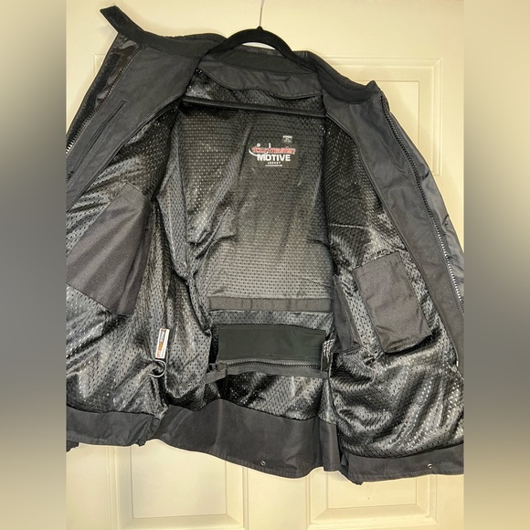 Tour Master Black and Pink Motorcycle Biker Riding Jacket Embroidered Heavy Duty - Picture 3 of 9